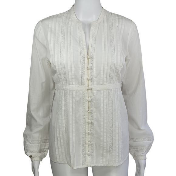 a.n.a Cotton Peasant Top Size Small - Picture 1 of 11